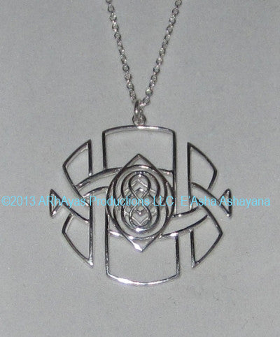 Eye of AL-Hum-Bhra Pendant - 18K Solid White Gold